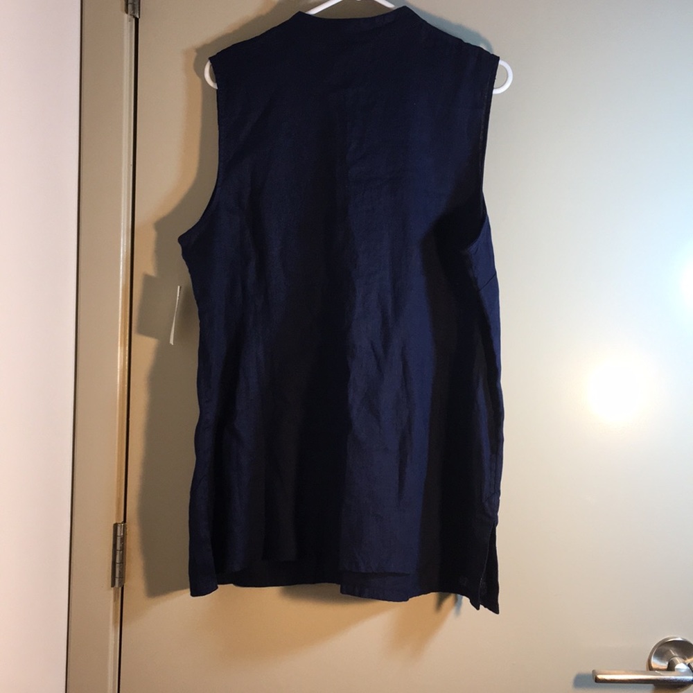 Charter Club Embroidered Linen Tunic NWT - Picture 4 of 4